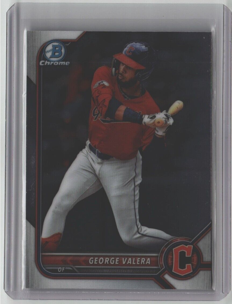 GEORGE VALERA ROOKIE BOWMAN CHROME BDC-53 CLEVELAND GUARDIANS MLB 2022 FREE SHIP