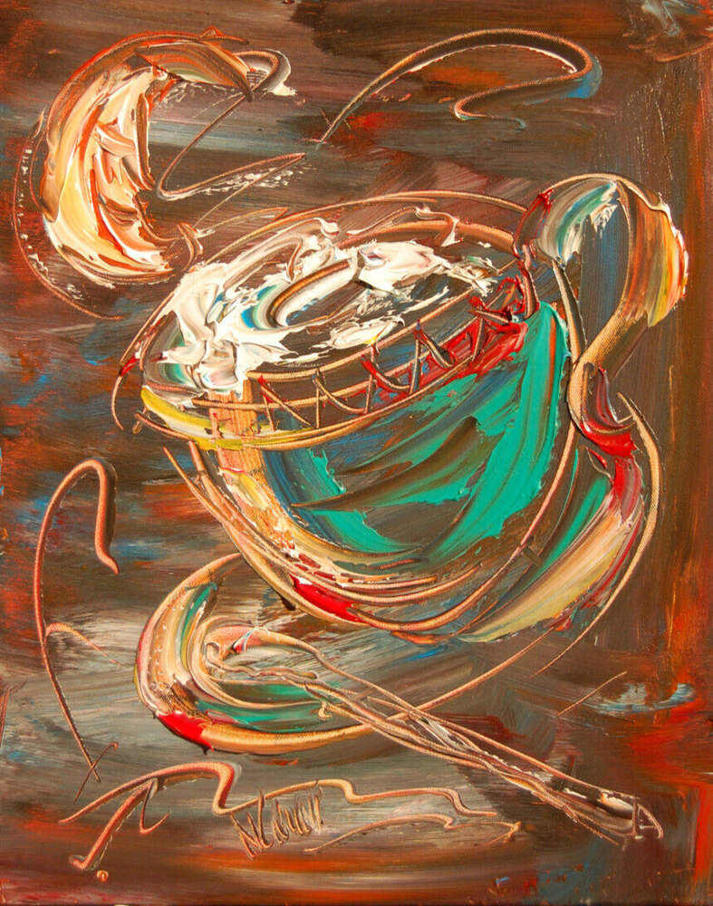 Mark Kazav COFFEE  CANVAS ART  Painting no res