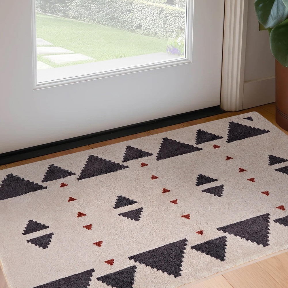 Outdoor Front Door Mat Outside Entrance, Low-Profile Welcome Mat, Entryway Ru...