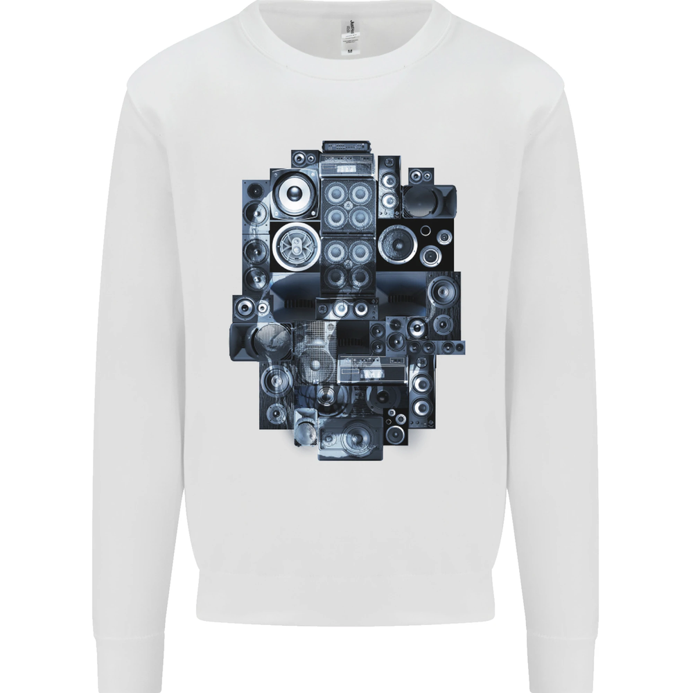 Speaker Skull Music Hi-Fi Mens Sweatshirt Jumper