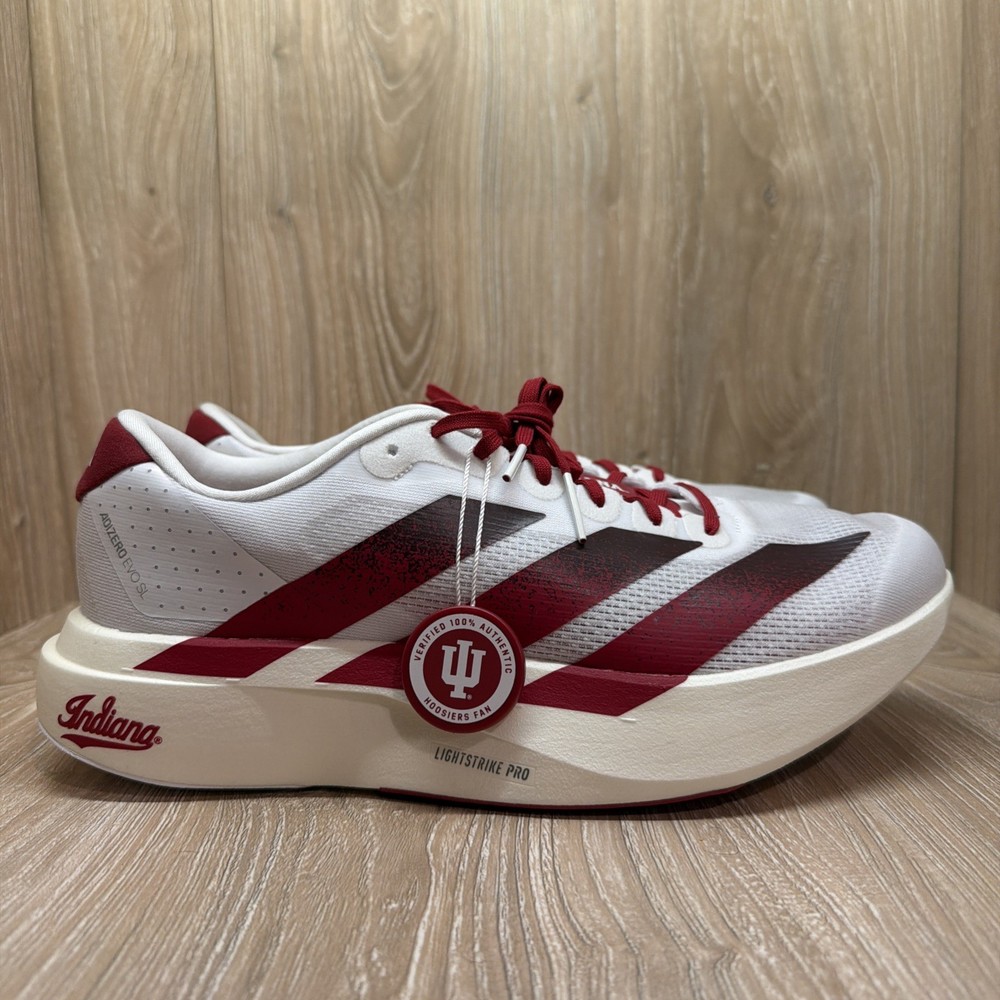Adidas NCAA x Adizero EVO SL Indiana Hoosiers IU Running Shoes Men’s 9 JQ4576