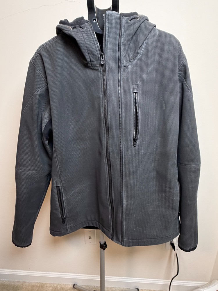 KÜHL RELIK Fleece-lined Softshell Hoody Black Full Zip Perf. Coat Men’s XL