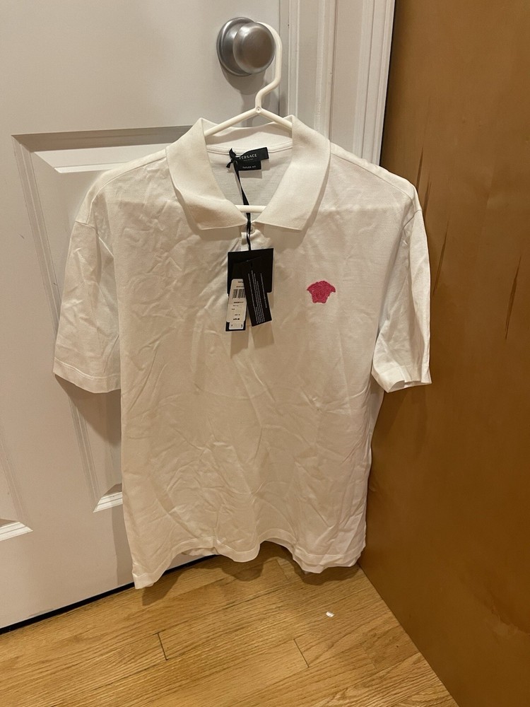 Versace Medusa embroidered polo shirt XL