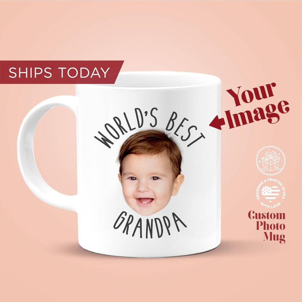 Custom Face Mugworlds Best Grandpa Mug Personalized Mug Face Mug Photo Mug Gift