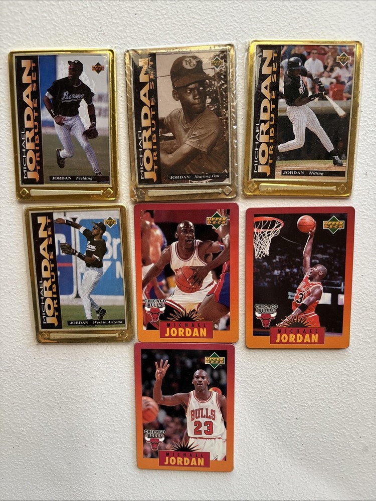 1996 Upper Deck Michael Jordan All Metal NBA/MLB 7-Card Set