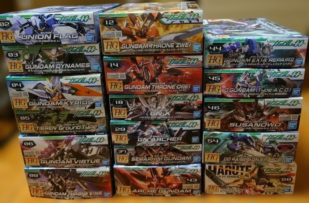 17-piece set HG Gundam 00 series plastic model #1ff6e6