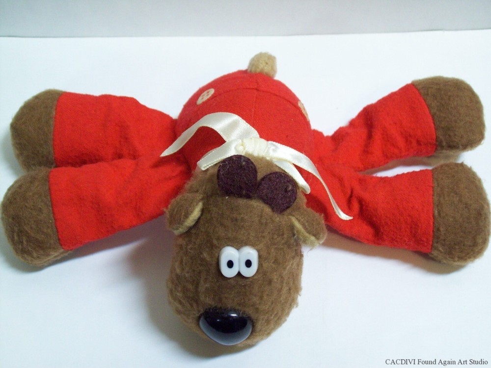 Vintage Rodney Reindeer Randy Mini Plush 1986 Hallmark Christmas Toy Ribbon