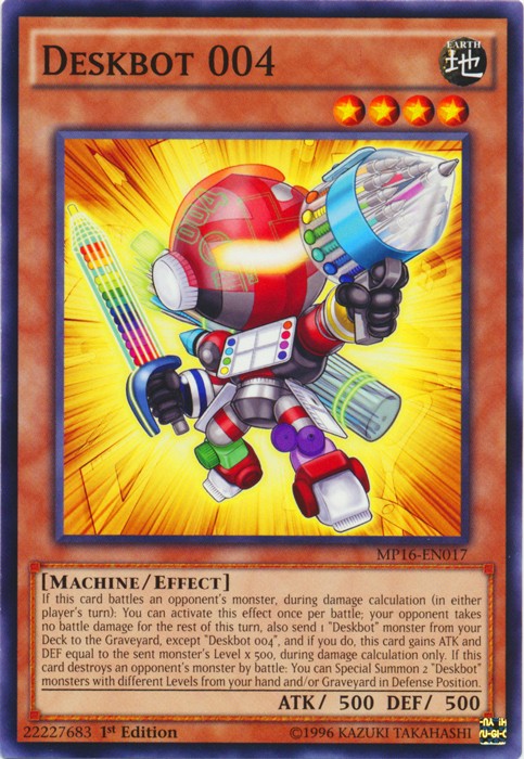 Deskbot 004 MP16-EN017 Common 1st Edition Near Mint 2016 Mega Tin Yugioh Card