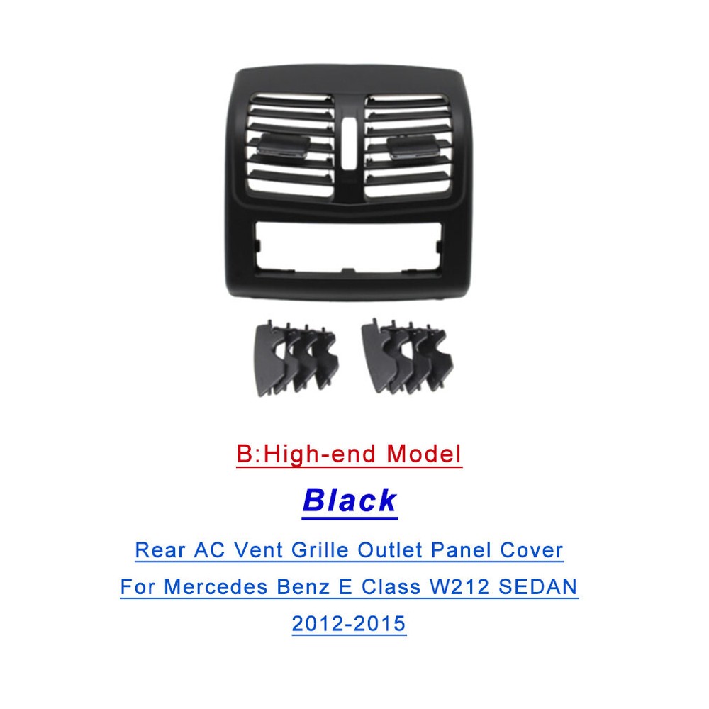 Upgrade Your Benz E Class W212 2012-2015 with Black Rear AC Vent Grille Panel Cover