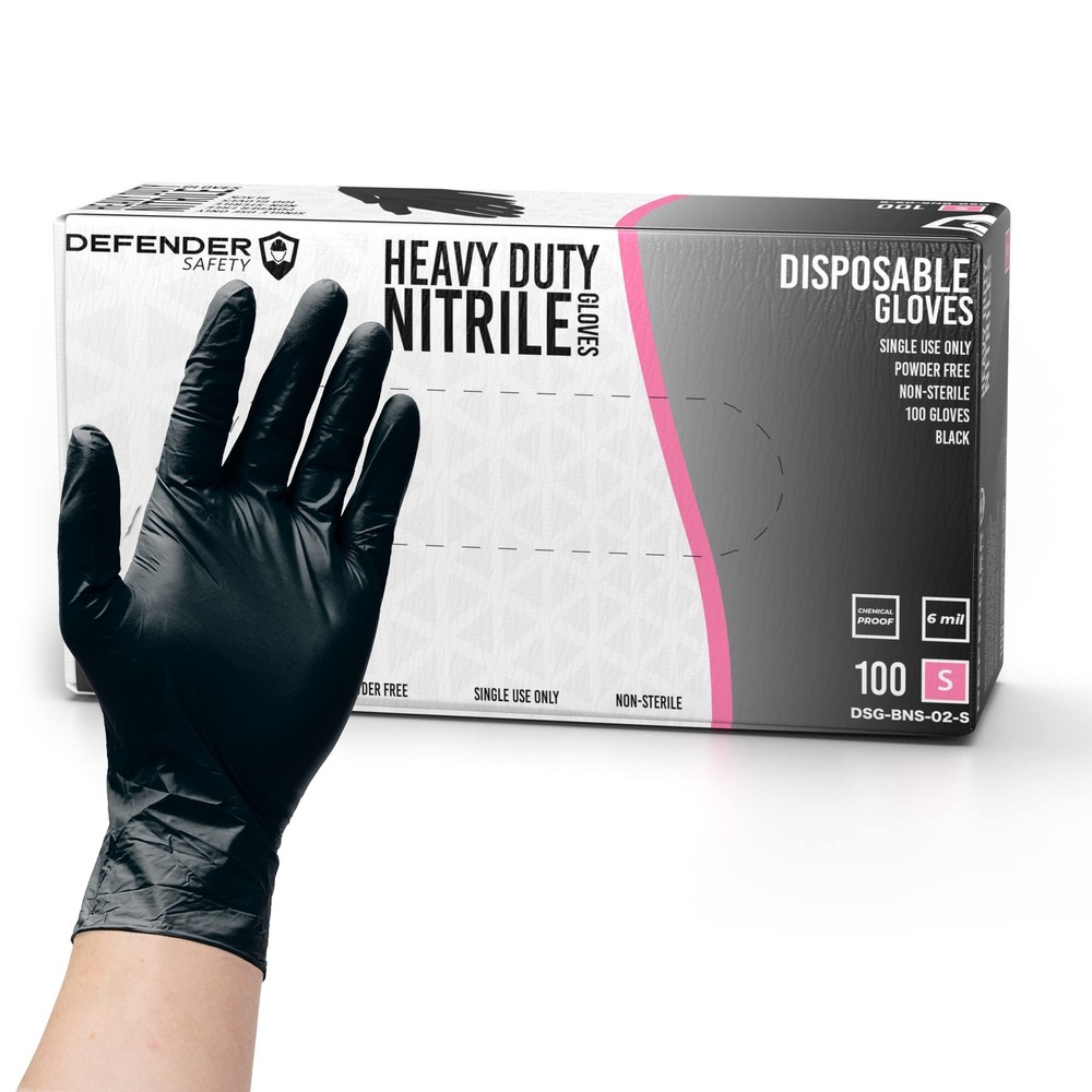 - Black Nitrile Gloves, Chemo-Rated, Industrial Grade, Heavy Duty, Latex-Free...