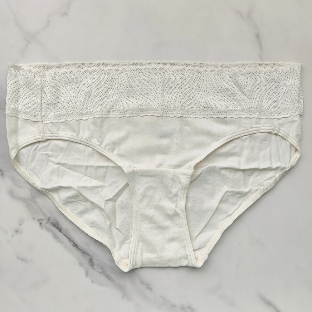 Soma Cotton Modal Lace Hipster Panty Ivory SZ M