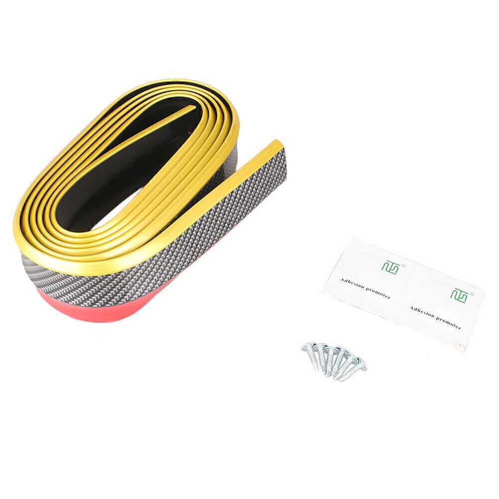 250cm Bumper Lip Splitter Side Skirt Protector w/3M Adhesive Car Auto SUVs Gold