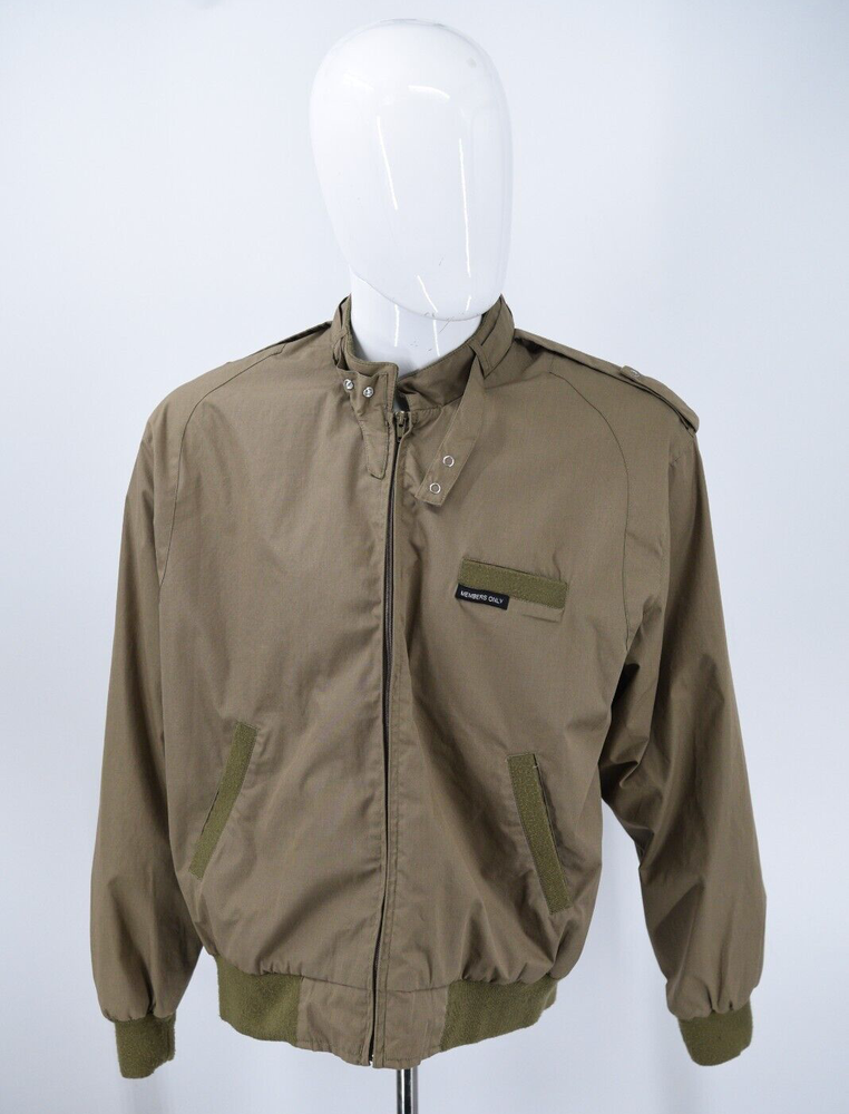 Members Only Light Brown Iconic Mens Jacket - Size Medium-image