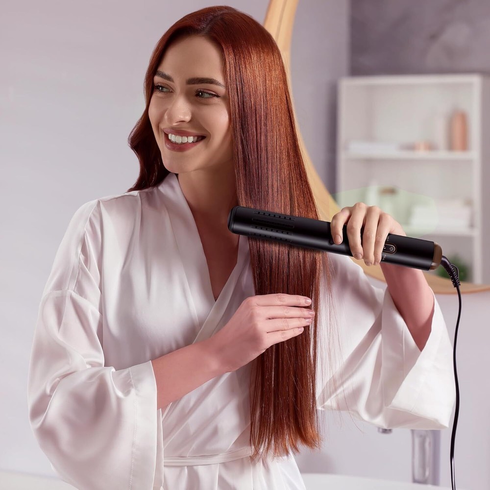 3 in 1 Hair Straightener Curler Wand with 360° Airflow Styler