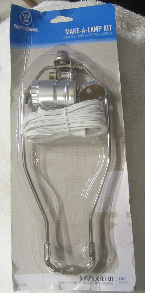 3 way Westinghouse Make-A-Lamp Kit Light 70455 Push-Through Socket,cord Kit New