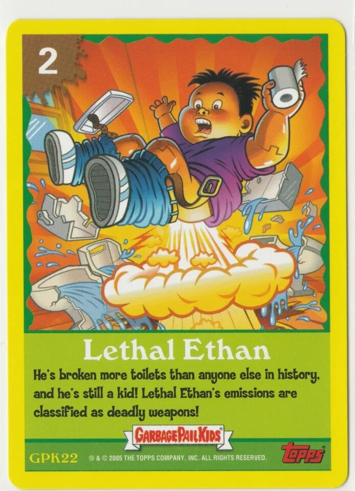 Lethal Ethan #22 GPK Garbage Pail Kids 2005 All-New Series 4 ANS4 Game Cards