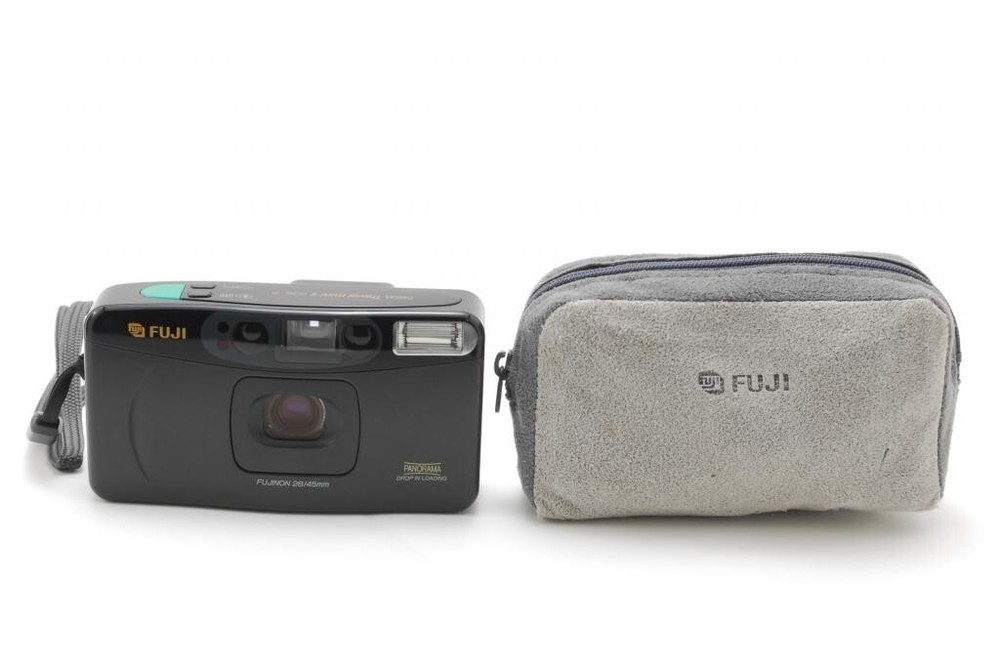 MINT Fuji CARDIA Travel mini II Dual-P Point & Shoot Film Camera with Case JAPAN