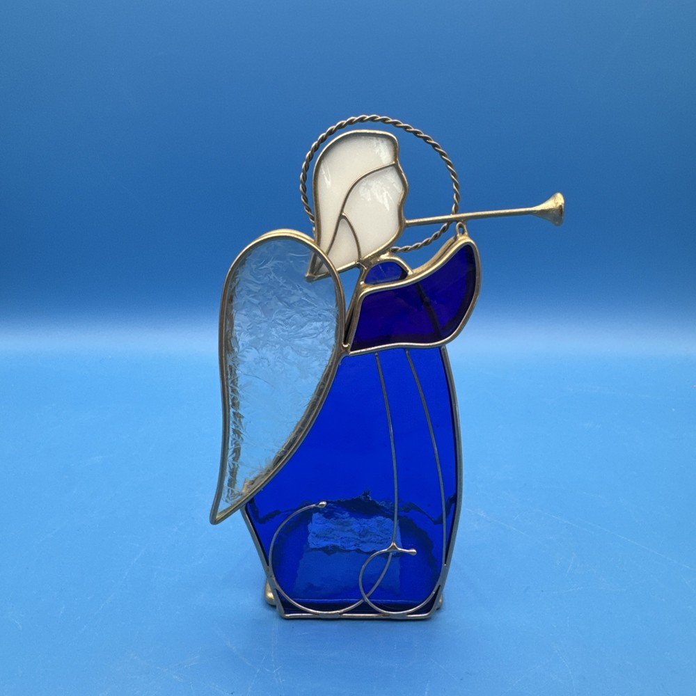 Stained Glass Angel Candle Holder Tea Light