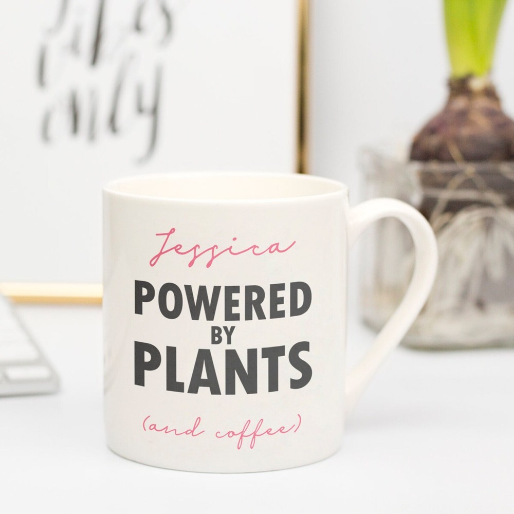 Personalised Vegan Coffee Mug Powered by Plants  