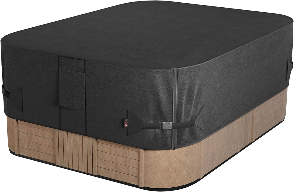 Outdoor Waterproof Rectangular Hot Tub Cover 89 X 79 Inch Fit 88 X 78 or 87 X 77