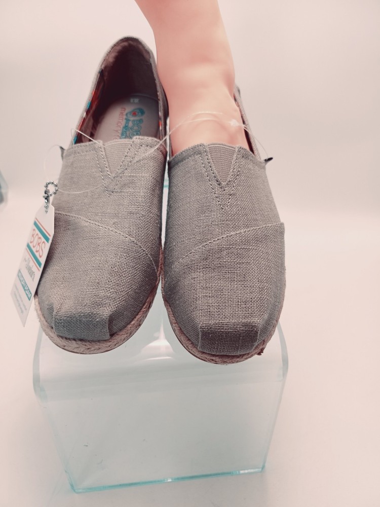 Skechers Womens Bobs Taupe Wedge Espadrilles Comfort Size 8M 7g5