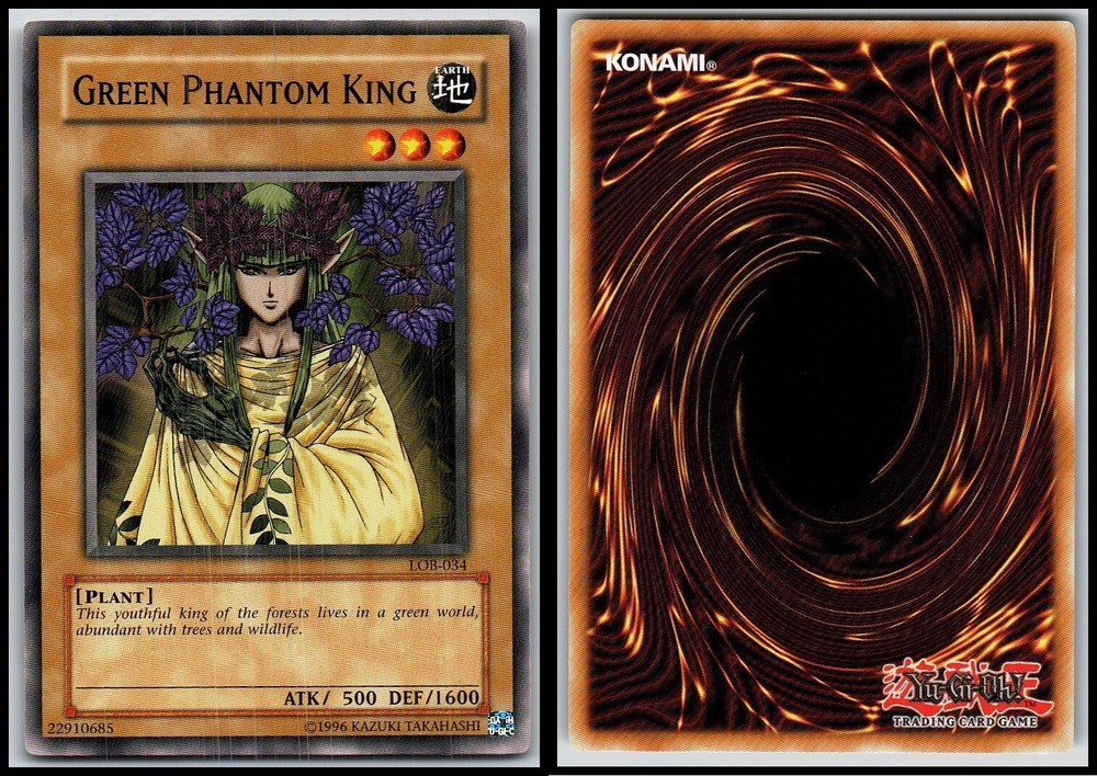 Green Phantom King Lob-034 Yu-Gi-Oh! Trading Card Rare Collectible