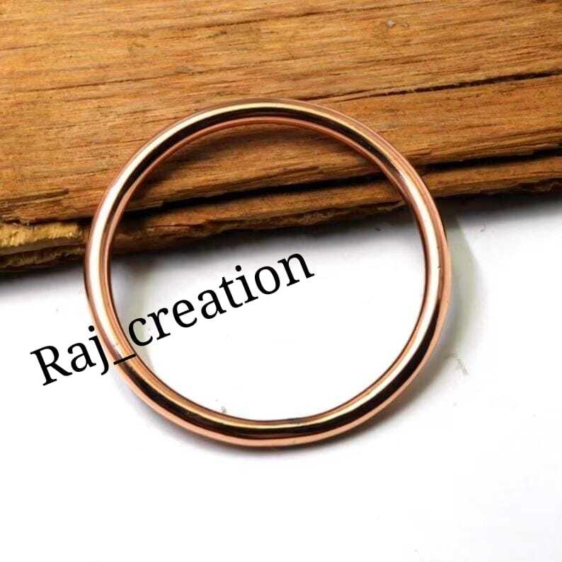 100% Pure Heavy Copper Round Bangle Thick Kada Bracelet