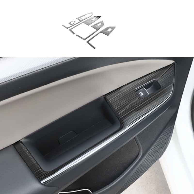 VW Golf MK8 2020-21 Black Titanium Window Lift Panel Trim 5PCS