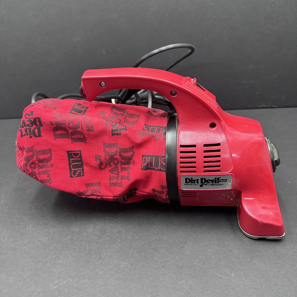Royal Dirt Devil Model 08130 Hand Held Vacuum Cleaner Black Red Corded Tested
