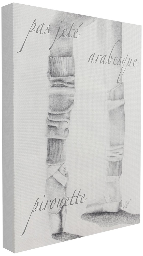 The Room by Stupell Black and White Ballet Silouhette Typography Wall Plaque,...