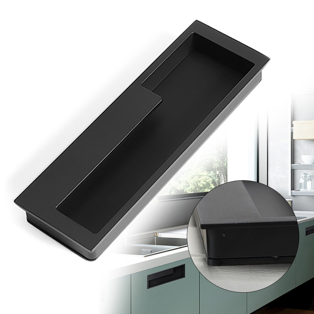 Flush Pull Sliding Closet Door Finger Pull Recessed Kitchen Cabinet Handles