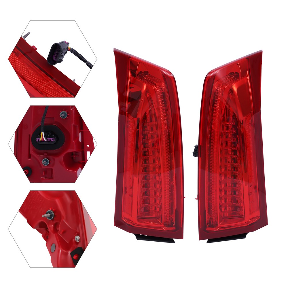 Full LED Taillights Rear Brake Lamps Left+Right For Cadillac ATS Sedan 2013-2018