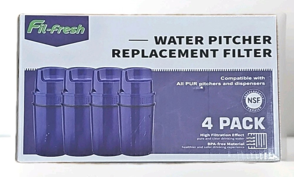 Fil-fresh 4-pack Water Filter Replacement For All Pur & Pur Plus Water Pitchers
