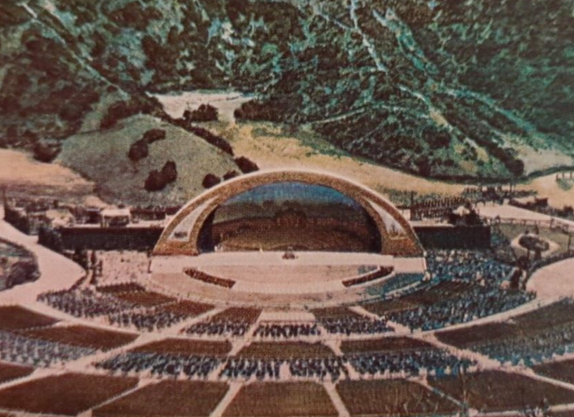 New Hollywood Bowl California CA Vintage Panoramic View Souvenir Postcard