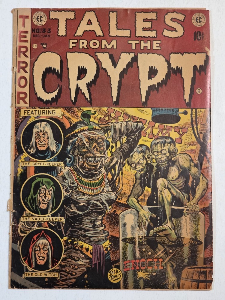 Tales from the Crypt 33 G/VG Crypt Keeper Orig PreCode Horror EC 1953 Jack Davis