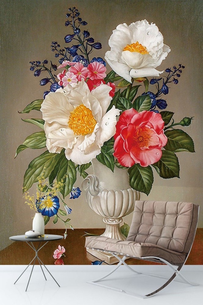 3D Flowers Still Life Oil Painting Wall Murals Wallpaper Murals Wall Sticker 118