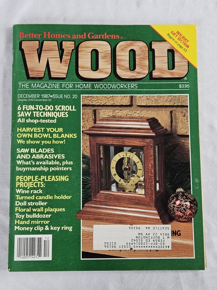 Wood - Better Homes and Gardens December 1987 Issue No. 20 Vtg Magazine