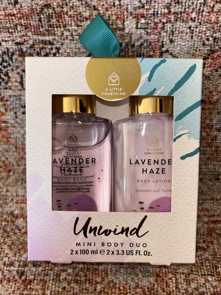 Unwind Mini Body Wash + Lotion Duo Lavender/Thyme 3.3 oz  ea A Little Something