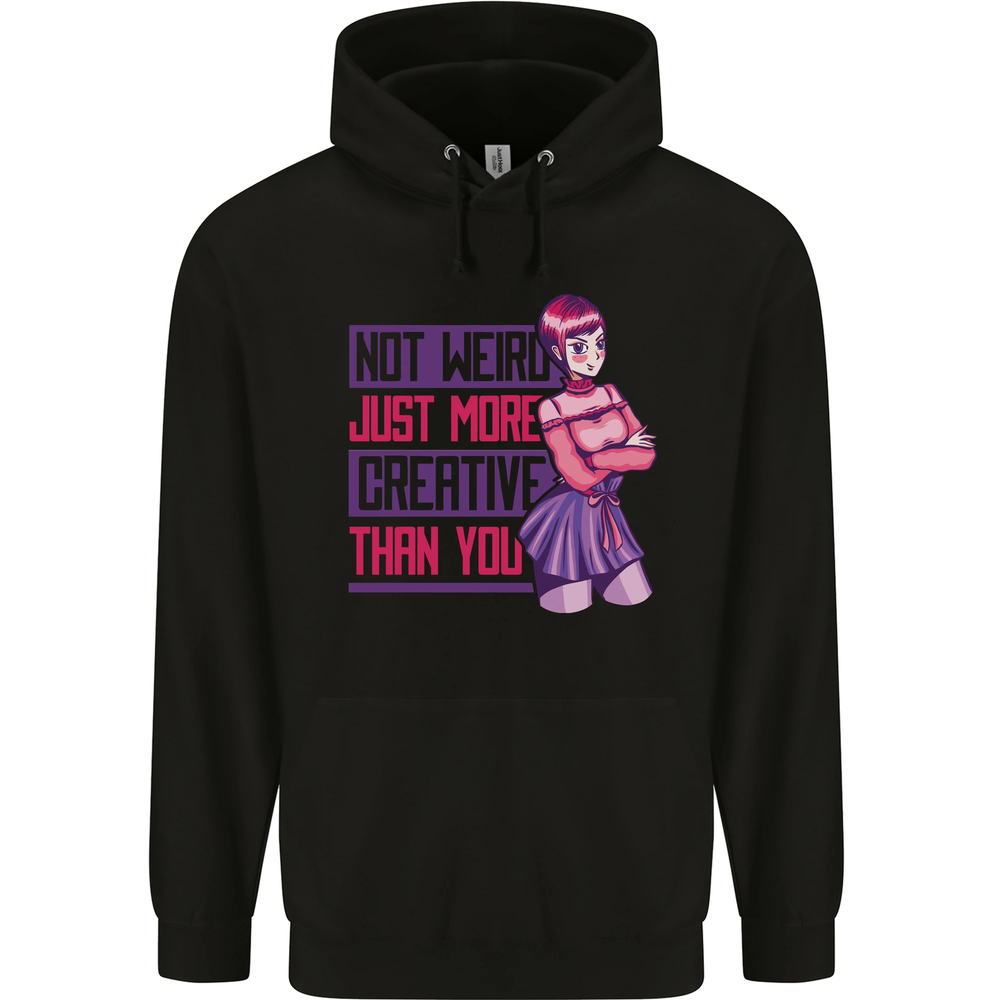 Not Weird Just More Creative Than You Art Mens 80% Cotton Hoodie