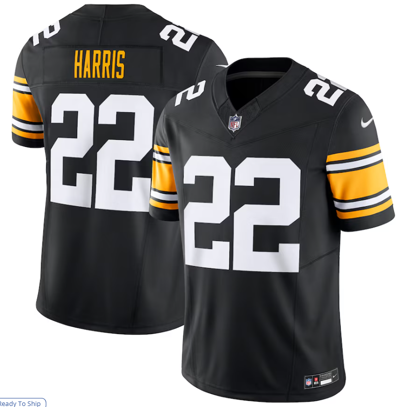 Men's Steelers Najee Harris White Stitched Jersey Size L #22  