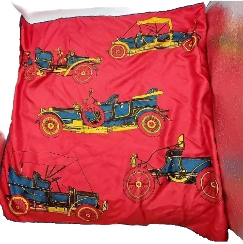 Vintage Car Print Square Scarf 26