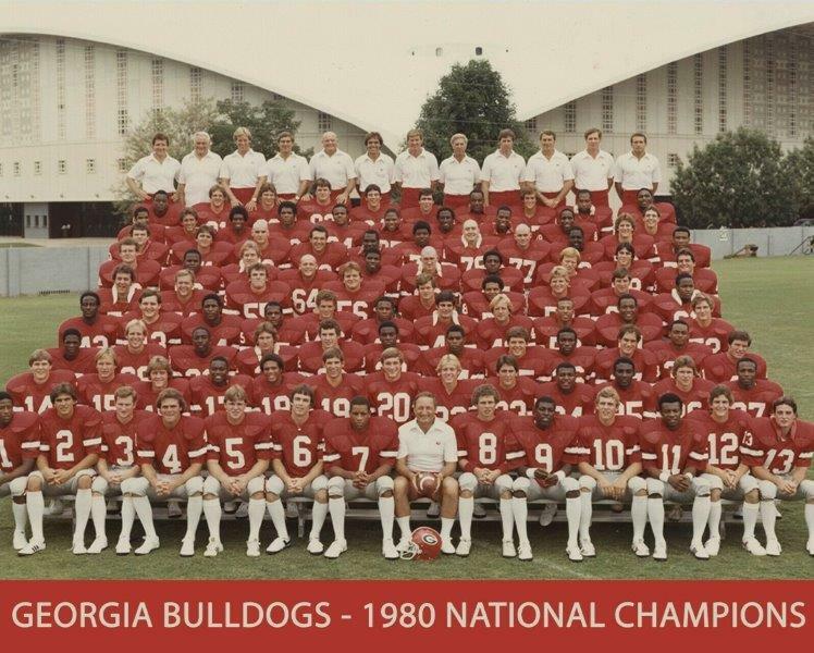 GEORGIA BULLDOGS 1980 National Champions Glossy 8 x 10 Photo Poster Man Cave