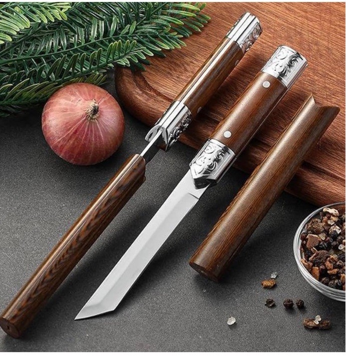 Stainless Steel Fixed Blade Outdoor Survival Hunting Knife  