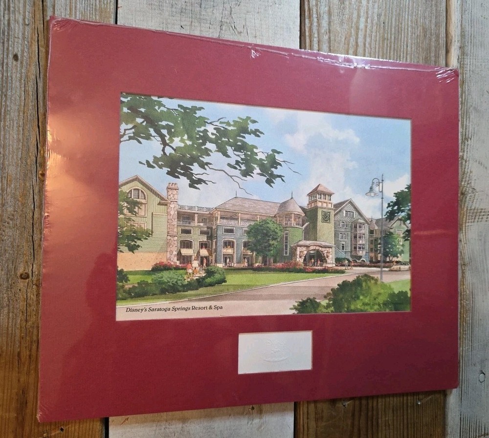 Disney Saratoga Springs Resort 11x13 Matted Print Club Members Exclusive-image