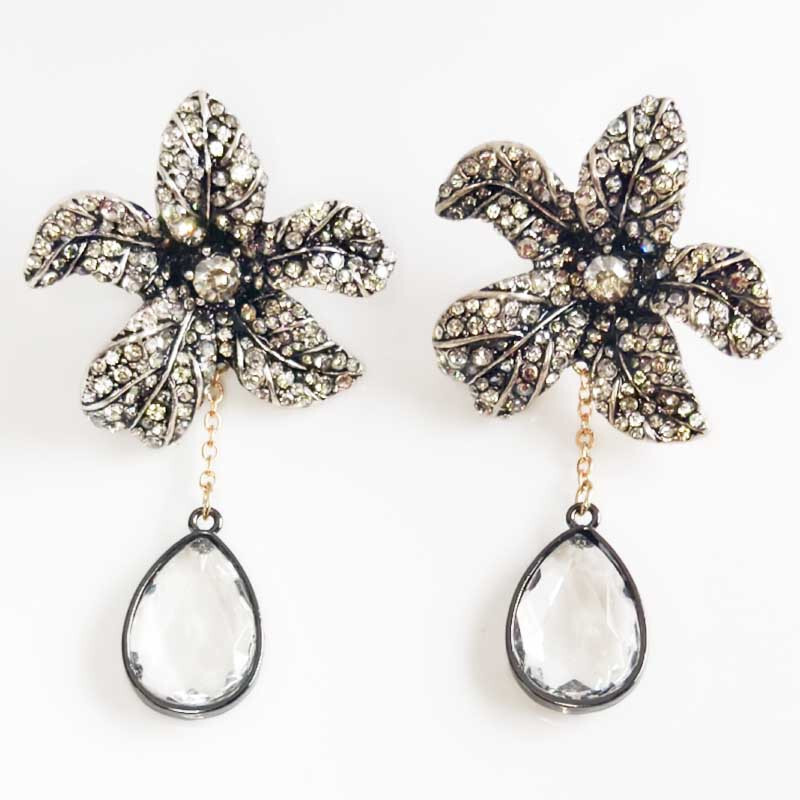 Zara Boho Floral Drop Earrings for Women Retro Party Vacation Jewelry