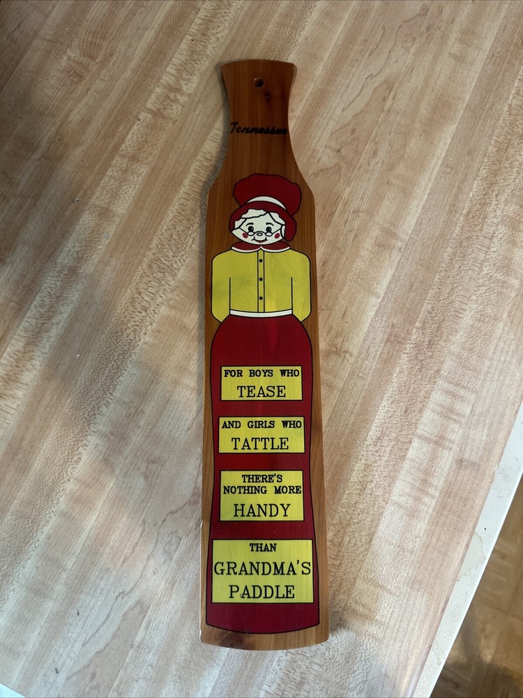 Vtg Grandma Gift Paddle Wood  Funny Natural Bridge State Park Wall Art