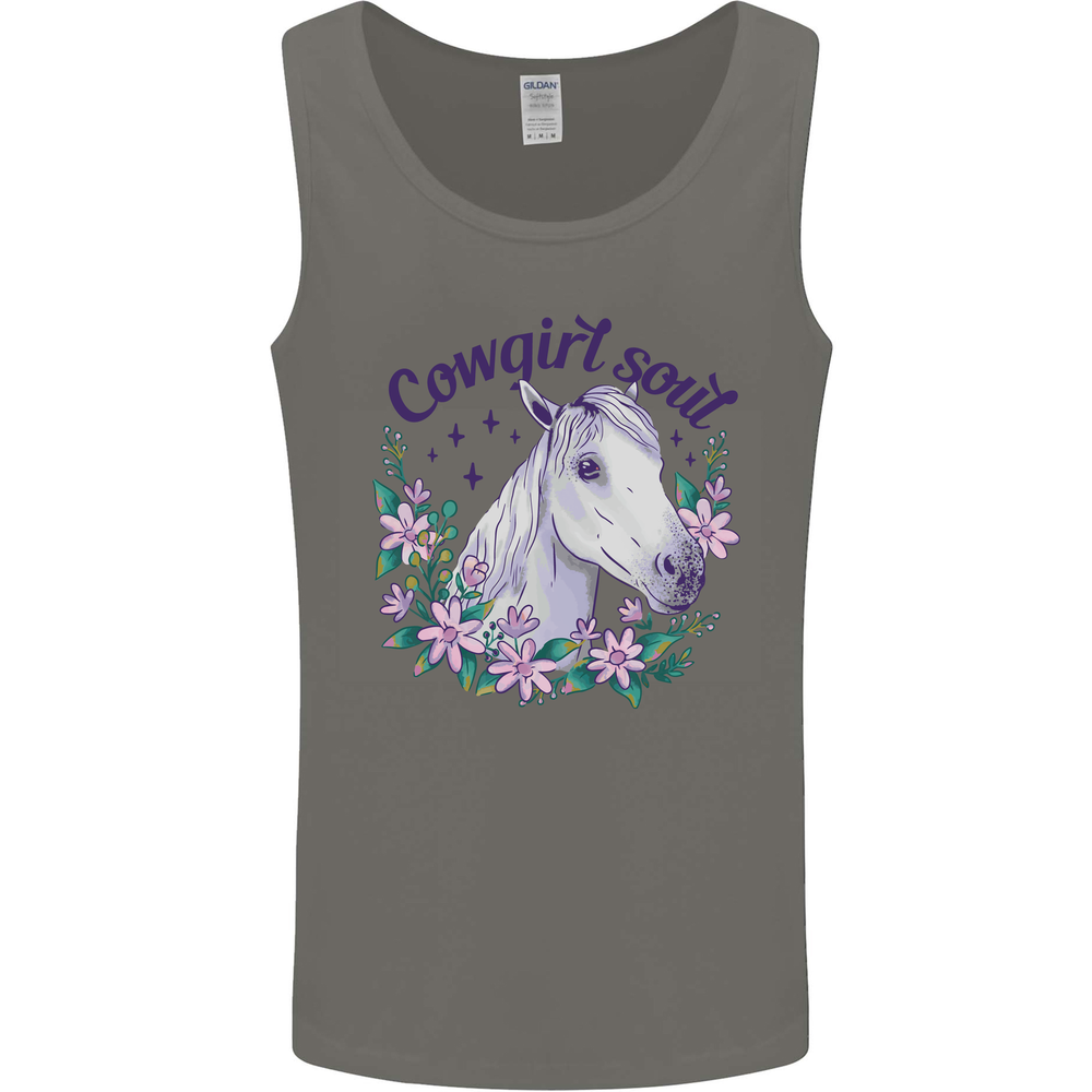 Cowgirl Soul Equestrian Horse Mens Vest Tank Top