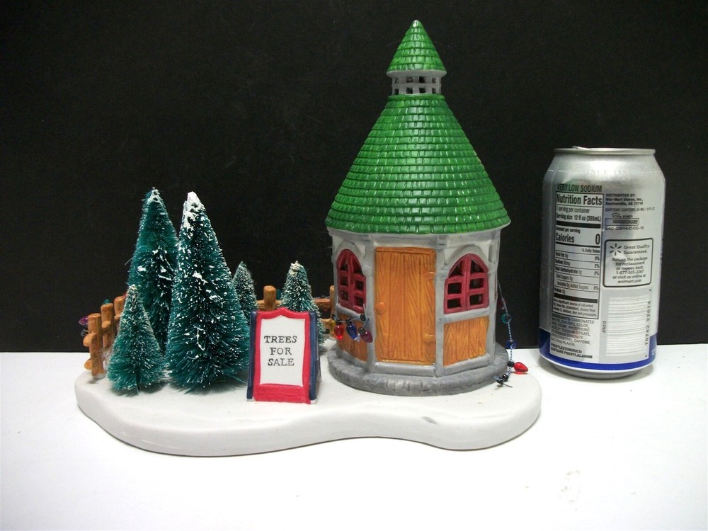 1992 Lemax Dickensvale Village Ceramic Christmas Trees For Sale-image