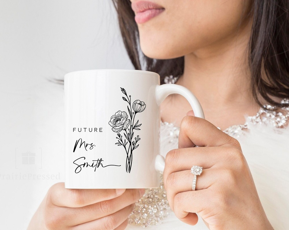 Custom Future Mrs. Mug Personalized Engagement Mug Personalized Gift For Bride T