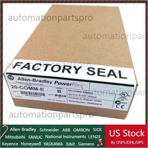 New Factory Sealed Allen Bradley 20-COMM-E SER B Ethernet / IP Adaptor 20COMME